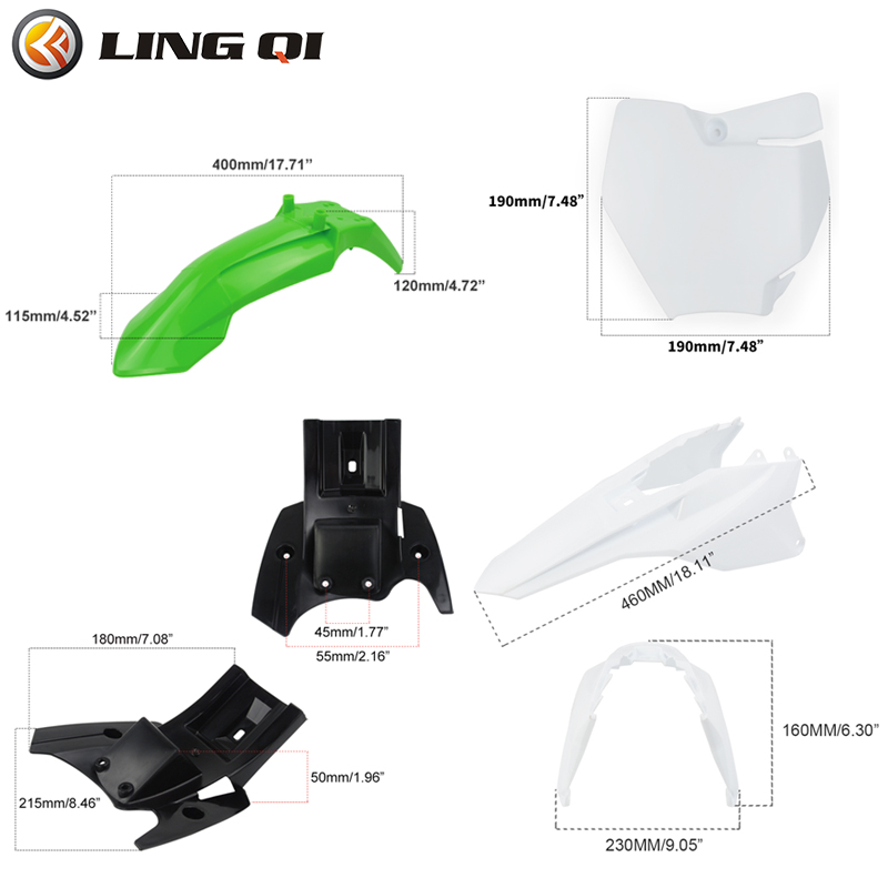 LINGQI RACING KT50 Motorcycle  - đánh giá và giá Fender Mudguard Set
